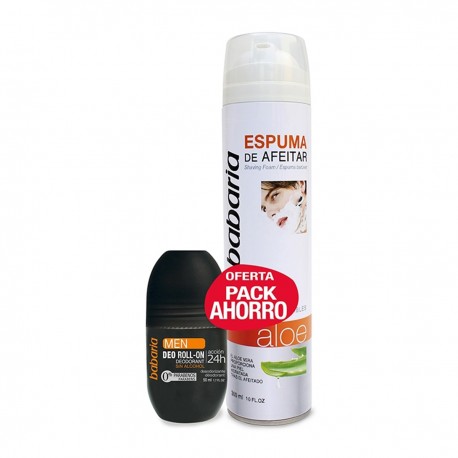 8410412550215 - BABARIA ALOE ESPUMA DE AFEITAR + DESODORANTE 50ML - AFEITADO