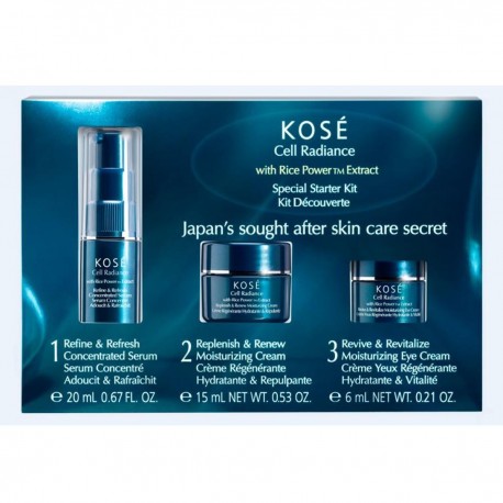 4971710439526 - KOSE CELL RADIANCE SERUM 20ML + CREMA 15ML + CREMA DE OJOS 6ML - SERUM