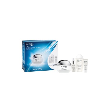 3605540922606 - BIOTHERM SKIN VIVO PIEL NORMAL 50ML + DESMAQUILLANTE 30ML + BODY MILK10ML + 2 VIALES CREMA - ANTI-EDAD