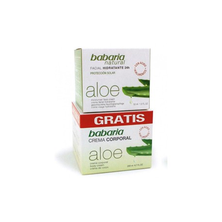 8410412704298 - BABARIA FACIAL HIDRATANTE 24H ALOE 50ML + CREMA CORPORAL 200ML - HIDRATACION