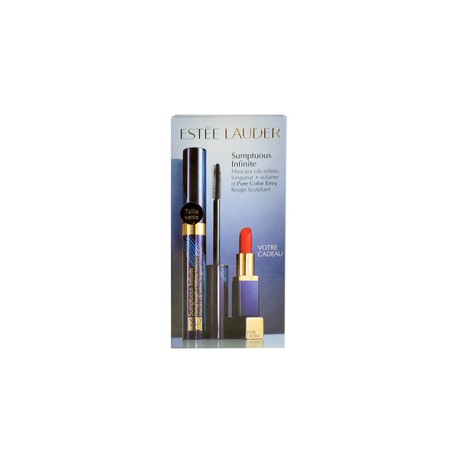 8871671060170 - ESTEE LAUDER MASCARA SUMPTUOUS INFINITE BLACK 01 + MINI LAPIZ LABIOSPURE COLOR ENVY 04 - MASCARAS
