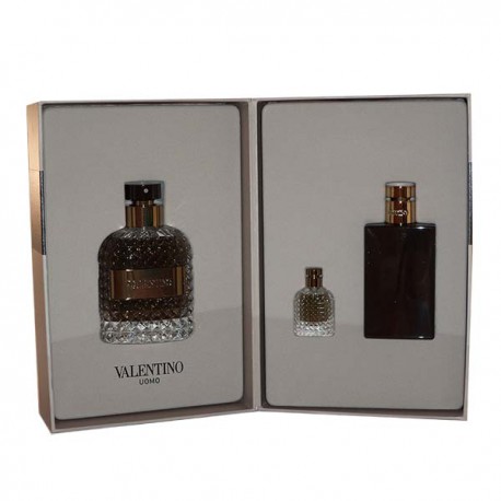 8411061812136 - VALENTINO UOMO EAU DE TOILETTE 100ML VAPORIZADOR + AFTER SHAVE 100ML + MINIATURA - PERFUMES