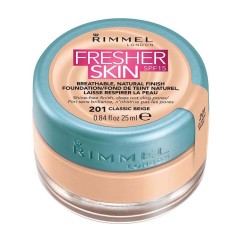 3614222753834 - RIMMEL FRESHER SKIN SPF15 NATURAL FINISH FOUNDATION 201 CLASSIC BEIGE - BASE MAQUILLAJE