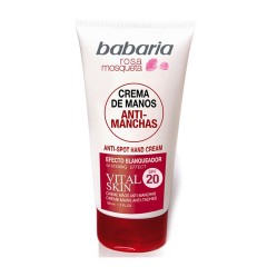 8410412000666 - BABARIA ROSA MOSQUETA CREMA DE MANOS ANTI-MANCHAS EFECTO BLANQUEADOR SPF20 50ML - MANICURA