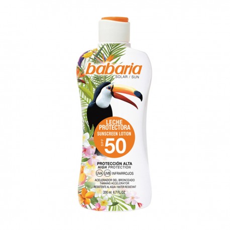 8410412000819 - BABARIA TROPICAL SUN LECHE PROTECTORA SPF50 200ML - PROTECCION CORPORAL