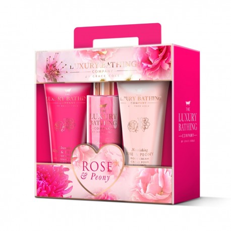 5055443662556 - GRACE COLE ROSE&PEONY ESPUMA 100ML + GEL 50ML + CREMA CORPORAL 50ML - HIGIENE CORPORAL