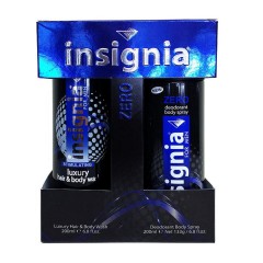 5055116605453 - INSIGNIA FOR MEN ZERO DESODORANTE BODY SPRAY 200ML VAPORIZADOR + LUXURY BODY WASH 200M - DESODORANTE