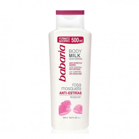 8410412020763 - BABARIA ROSA MOSQUETA ANTI-ESTRIAS BODY MILK 500ML - HIDRATACION