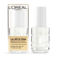 3014373900000 - L'OREAL LE ALL IN ONE BASE & TOP COAT WITH ROSE OIL 13 5ML - ESMALTES