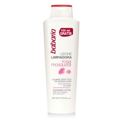 8410412020909 - BABARIA ROSA MOSQUETA LECHE LIMPIADORA TODO TIPO DE PIELES 200ML + 100ML GRATIS - DESMAQUILLANTE ROSTRO