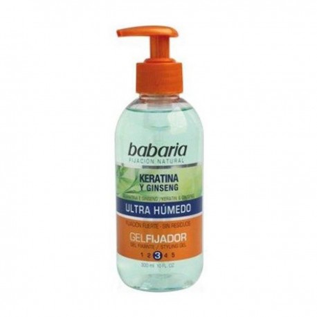 8410412022170 - BABARIA KERATINA Y GINSENG ULTRA HUMEDO GEL FIJADOR Nº3 300ML - FIJADORES