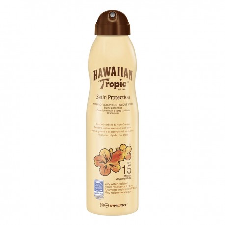 5099821001872 - HAWAIIAN TROPIC SATIN PROTECTION BRUME SPF15 SPRAY 220ML - PROTECCION CORPORAL