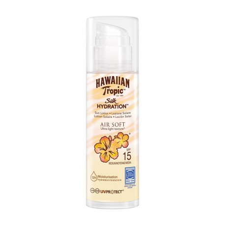 5099821001780 - HAWAIIAN TROPIC SILK HIDRATION AIR SOFT ULTRA-LIGHT TEXTURE SPF15 SUN LOTION 150ML - PROTECCION CORPORAL