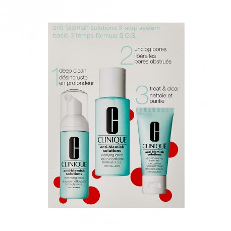0207142918530 - CLINIQUE ANTI-BLEMISH SOLUTIONS 3 STEP SYSTEM BASIC - LECHE LIMPIADORA