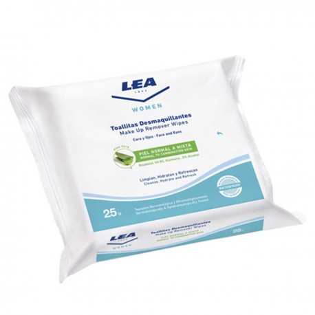 8410737003991 - LEA WOMEN TOALLITAS DESMAQUILLANTES ALOE VERA PACK 25U - DESMAQUILLANTE ROSTRO