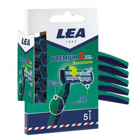 8410737001898 - LEA PREMIUM 2 HOJAS BASCULANTES CUCHILLAS DESECHABLES PACK 5U. - AFEITADO