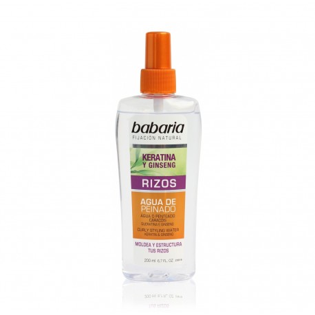 8410412024303 - BABARIA KERATINA Y GINSENG AGUA DE PEINADO RIZOS 200ML - ACONDICIONADORES