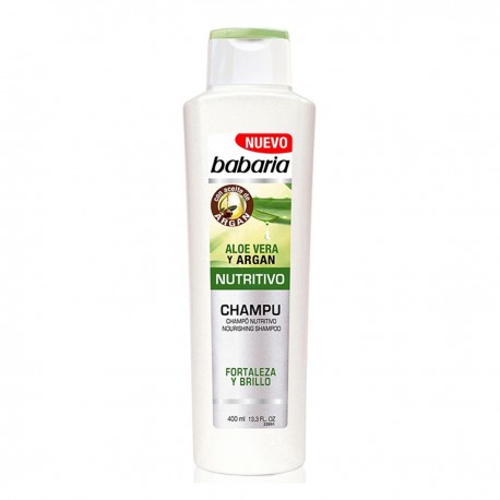 8410412020541 - BABARIA ALOE VERA Y ARGAN CHAMPU NUTRITIVO 400ML - CHAMPÚ