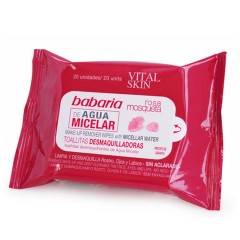 8410412021081 - BABARIA VITAL SKIN TOALLITAS DESMAQUILLADORAS DE AGUA MICELAR PACK 20U. - DESMAQUILLANTE ROSTRO