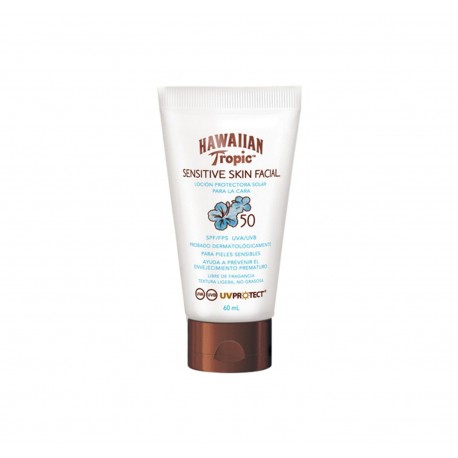5099821001940 - HAWAIIAN TROPIC SENSITIVE SKIN SPF50 FACE SUN LOTION 60ML - PROTECCION FACIAL
