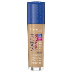 3614220954127 - RIMMEL MATCH PERFECTION SPF20 400 NATURAL BEIGE - BASE MAQUILLAJE