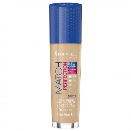 3614220954059 - RIMMEL MATCH PERFECTION SPF20 200 SOFT BEIGE - BASE MAQUILLAJE
