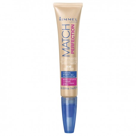 3607341811134 - RIMMEL MATCH PERFECTION 2IN1 CONCEALER & HIGHLIGHTER 030 CLASSIC BEIGE - CORRECTOR
