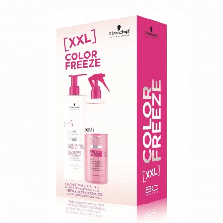 4045787382525 - SCHZARZKPOF BONACURE COLOR FREEZE SULFATE FREE CHAMPU 500ML + SPRAY ACONDICIONADOR 400ML VAPORIZADOR - CHAMPÚ