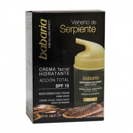 8410412026178 - BABARIA VENENO DE SERPIENTE CREMA DE DIA ANTIARRUGAS PIELES SENSIBLES SPF15 50ML - ANTI-EDAD