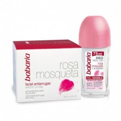 8410412706940 - BABARIA ROSA MOSQUETA CREMA ANTI-ARRUGAS 50ML + ROLL-ON ALGODÃN - ANTI-EDAD