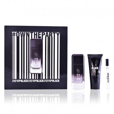 8411061929421 - CAROLINA HERRERA 212 VIP MEN BLACK EAU DE TOILETTE 100ML + SHOWER GEL 100ML + MINIATURA 10ML - PERFUMES