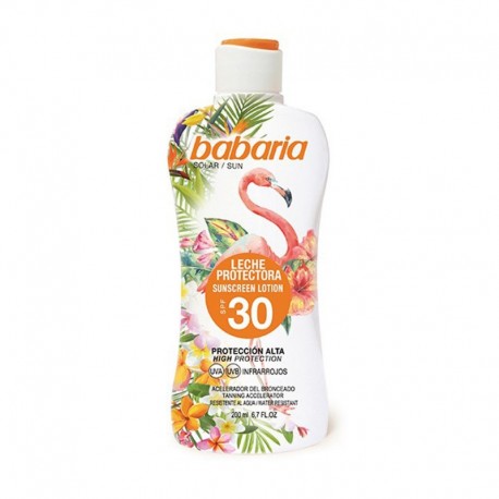 8410412000826 - BABARIA TROPICAL SUN LECHE PROTECTORA SPF30 200ML - PROTECCION CORPORAL