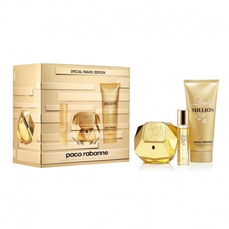 3349668569502 - PACO RABANNE LADY MILLION EAU DE PARFUM 80ML VAPORIZADOR + PERFUMED BODY LOTION 100ML - PERFUMES