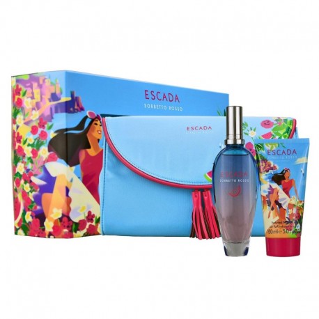 8005610698861 - ESCADA SORBETTO ROSSO EAU DE TOILETTE 100ML VAPORIZADOR + PERFUMED BODY LOTION 150ML - PERFUMES
