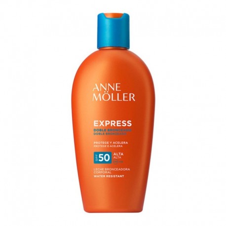 8423986002592 - ANNE MOLLER EXPRESS DOBLE BRONZEADO LECHE SPF50 200ML - PROTECCION CORPORAL