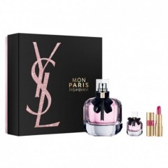 3614272347526 - YVES SAINT LAURENT MON PARIS EAU DE PARFUM 90ML + MINIATURA 7 5ML + BARRA DE LABIOS 1U - PERFUMES