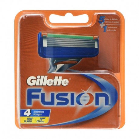 7702018851294 - GILLETTE FUSION CARGADOR 4UN - AFEITADO