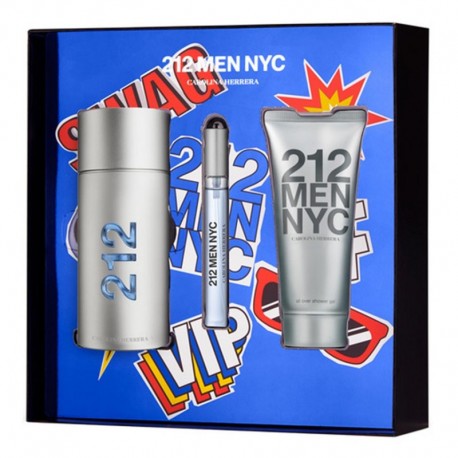 8411061953303 - CAROLINA HERRERA 212 MEN EAU DE TOILETTE 100ML VAPORIZADOR + AFTER SHAVE 100ML + MINIA - PERFUMES