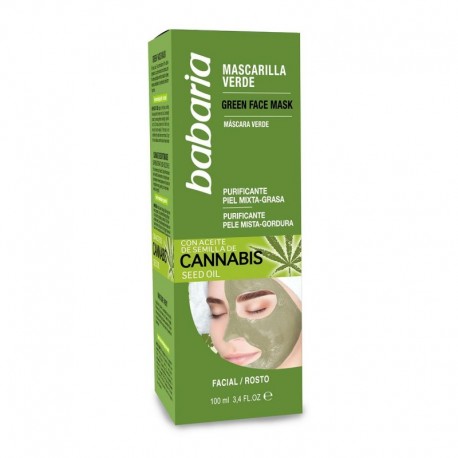 8410412430029 - BABARIA SEMILLA DE CANNABIS MASCARILLA VERDE 100ML - MASCARILLAS