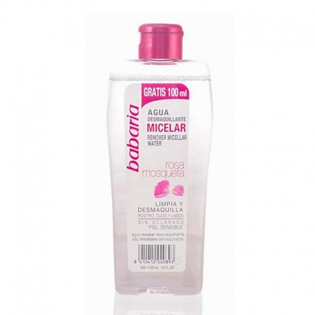 8410412430128 - BABARIA ROSA MOSQUETA AGUA DESMAQUILLANTE MICELAR 400ML - DESMAQUILLANTE ROSTRO