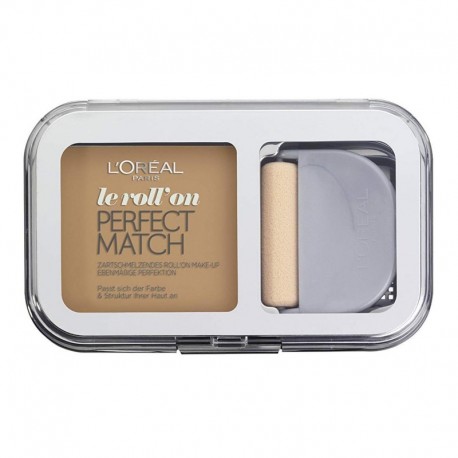 8024417490096 - L'OREAL LE ROLL'ON PERFECT MATCH BASE N4 BEIGE 1UN + ILUMINADOR 1U. - POLVOS COMPACTOS