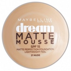 3600530172566 - MAYBELLINE DREAM MATTE MOUSE FOUNDATION + PRIMER 21 NUDE BEIGE SUAVE 1UN - BASE MAQUILLAJE