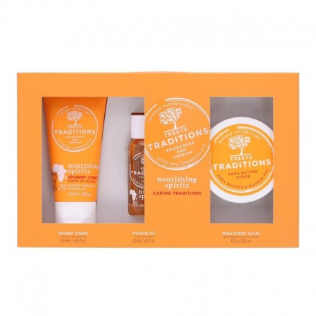 8715388064033 - TREETS NOURISHING SPIRITS CREMA 50ML + MIRACLE OIL 30ML + SHEA BUTTER EXFOLIANTE 100GR - HIDRATACION