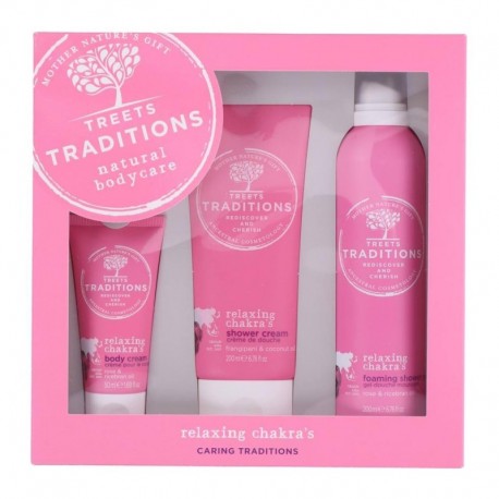 8715388064132 - TREETS RELAXING CHAKRAS CREMA CORPORAL 200ML + CREMA 200ML + GEL DE BAÑO 200ML - HIDRATACION