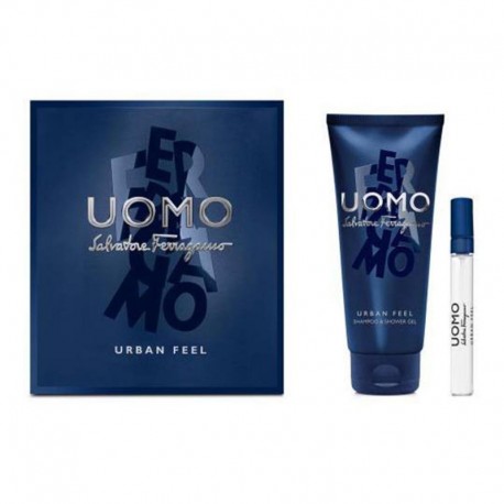 8052086377554 - SALVATORE FERRAGAMO UOMO URBAN FEEL'EAU DE TOILETTE 5ML + CHAMPU & GEL DE BAÑO 50ML - PERFUMES