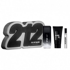 8411061960677 - CAROLINA HERRERA 212 VIP BLACK EAU DE PARFUM 100UN VAPORIZADOR + GEL DE BAÑO 100ML + - PERFUMES