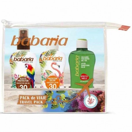 8410412520263 - BABARIA SOLAR PROTECTOR SOLAR SPF30 300ML + ACEITE 1U. + AFTER SUN BALSAMO EFECTO HIELO 1U. - HIDRATACION
