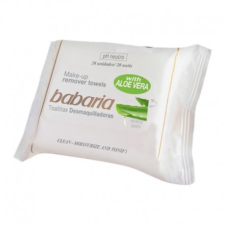 8410412430050 - BABARIA ALOE VERA TOALLITAS DESMAQUILLANTES 25UN - HIGIENE PERSONAL