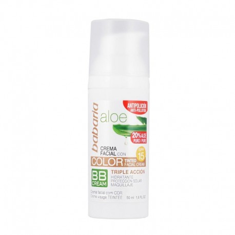 7824900000000 - BABARIA ALOE CREMA FACIAL CON COLOR SPF15 50ML - HIDRATACION
