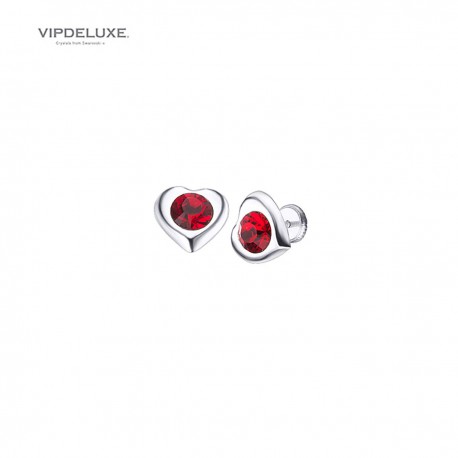 8436543830644 - VIPDELUXE SWAROVSKI PENDIENTES DE CORAZON ROJO - JOYERÍA Y BISUTERÍA